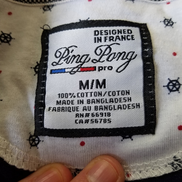 Ping Pong Pro T-Shirt Designed in France Navy Blue - Picture 8 of 8